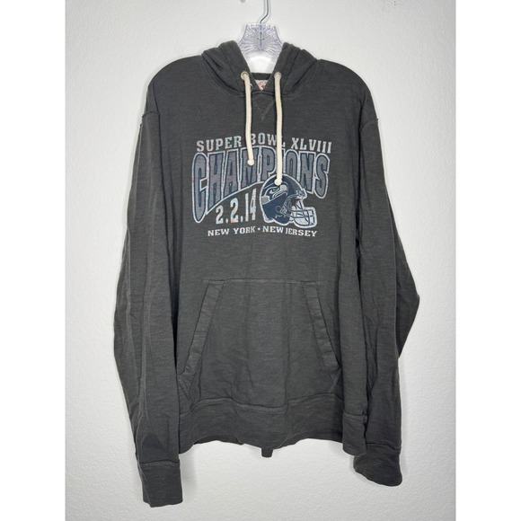 '47 Brand Other - 47 Brand Seattle Seahawks NFL Super Bowl XLVIII‎ Champions Gray Hoodie Mens XXL